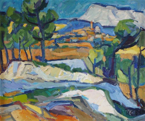 Landschaftsfuge mit St. Victoire/Fuveau, 1981